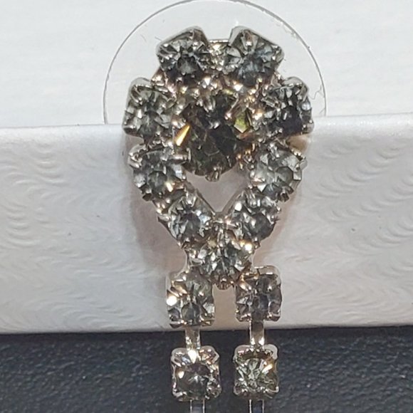 Ali Khan bridal rhinestone drop earrings - Picture 9 of 11